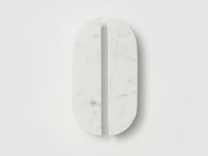 DOT - Carrara marble furniture handle _ Lo & Co Interiors